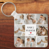 Collage Foto | Mijn moeder is mijn Valentijn Gift Sleutelhanger (Voorkant)