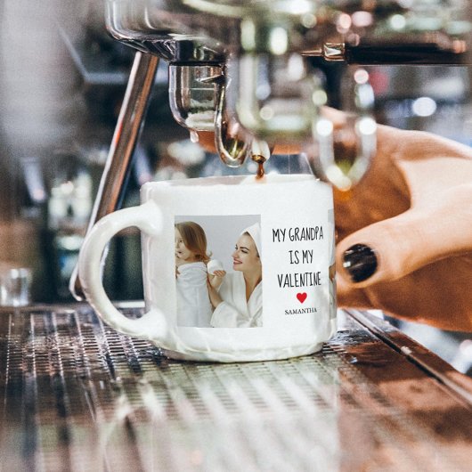 Collage Foto | Mijn opa is mijn Valentijn Gift Espresso Kop