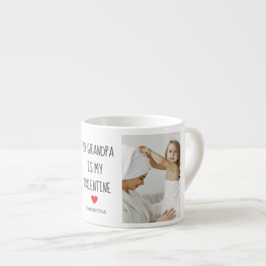 Collage Foto | Mijn opa is mijn Valentijn Gift Espresso Kop (Voorkant rechts)