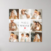 Collage Foto | Mijn vader is mijn Valentijn Gift Canvas Afdruk (Voorkant)