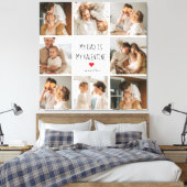 Collage Foto | Mijn vader is mijn Valentijn Gift Canvas Afdruk (Insitu (Slaapkamer))