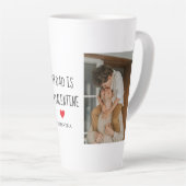 Collage Foto | Mijn vader is mijn Valentijn Gift Latte Mok (Rechterhoek)