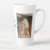 Collage Foto | Mijn vader is mijn Valentijn Gift Latte Mok (Rechts)