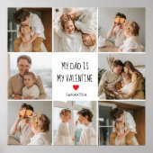 Collage Foto | Mijn vader is mijn Valentijn Gift Poster (Voorkant)