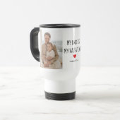 Collage Foto | Mijn vader is mijn Valentijn Gift Reisbeker (Voorkant links)