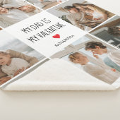 Collage Foto | Mijn vader is mijn Valentijn Gift Sherpa Deken (3/4)