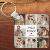Collage Foto | Mijn vader is mijn Valentijn Gift Sleutelhanger (Voorkant)