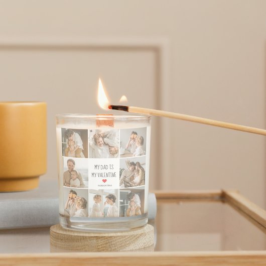 Collage Foto | Mijn vader is mijn Valentijn Gift Vierkante Sticker