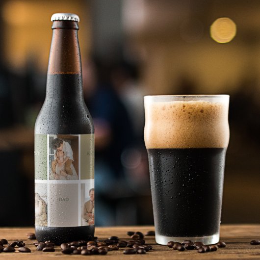 Collage Foto Modern Best Pap Ever Gift Bier Etiket