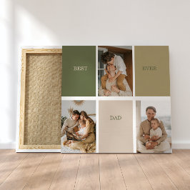 Collage Foto Modern Best Pap Ever Gift Canvas Afdruk