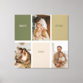 Collage Foto Modern Best Pap Ever Gift Canvas Afdruk (Voorkant)