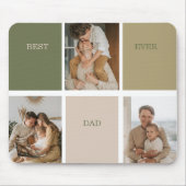 Collage Foto Modern Best Pap Ever Gift Muismat (Voorkant)