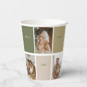 Collage Foto Modern Best Pap Ever Gift Papieren Bekers (Achterkant)