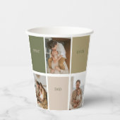 Collage Foto Modern Best Pap Ever Gift Papieren Bekers (Voorkant)