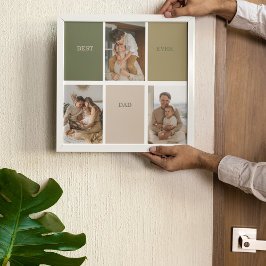 Collage Foto Modern Best Pap Ever Gift Poster