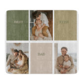 Collage Foto Modern Best Pap Ever Gift Snijplank (Voorkant)