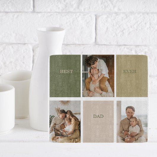 Collage Foto Modern Best Pap Ever Gift Snijplank