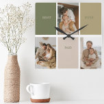 Collage Foto Modern Best Pap Ever Gift Vierkante Klok<br><div class="desc">Een Collage Foto Modern Best Pap Ever Gift is een perfecte manier om je waardering voor je vader te shows. Dit cadeau bestaat uit een moderne fotocollage, met meerdere foto's van jou en je vader, die de speciale momenten en herinneringen belicht die je samen hebt gedeeld. De foto's zijn op...</div>