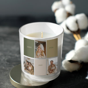 Collage Foto Modern Best Pap Ever Gift Vierkante Sticker