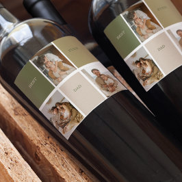 Collage Foto Modern Best Pap Ever Gift Wijn Etiket