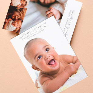 Collage foto online bewerkbaar baby geboorte aankondiging