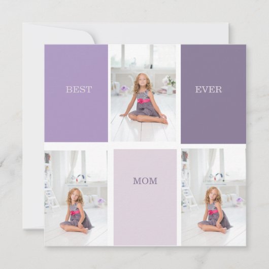 Collage Foto Paars Best Mam Ever Cadeft (Voorkant)