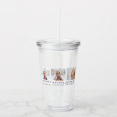 Collage Foto Paars Best Mam Ever Cadeft Acryl Drinkbeker (Voorkant)