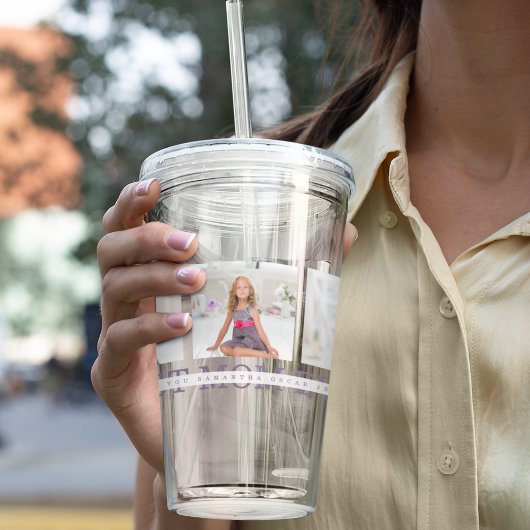 Collage Foto Paars Best Mam Ever Cadeft Acryl Drinkbeker