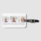 Collage Foto Paars Best Mam Ever Cadeft Bagagelabel (Voorkant (horizontaal))