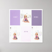 Collage Foto Paars Best Mam Ever Cadeft Canvas Afdruk (Voorkant)