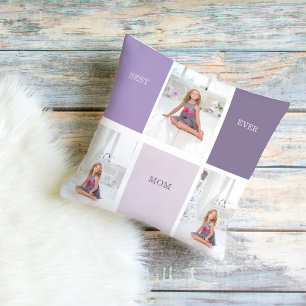 Collage Foto Paars Best Mam Ever Cadeft Kussen