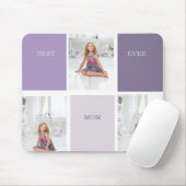 Collage Foto Paars Best Mam Ever Cadeft Muismat (Met muis)