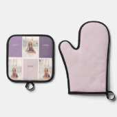 Collage Foto Paars Best Mam Ever Cadeft Ovenwant & Pannenlap Set (Voorkant)