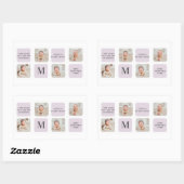 Collage Foto Paars Best Mam Ever Cadeft Rechthoekige Sticker (Vel)