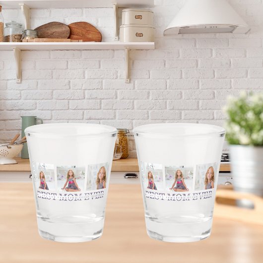 Collage Foto Paars Best Mam Ever Cadeft Shot Glas