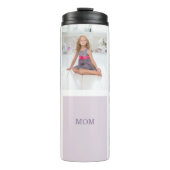 Collage Foto Paars Best Mam Ever Cadeft Thermosbeker (Voorkant)