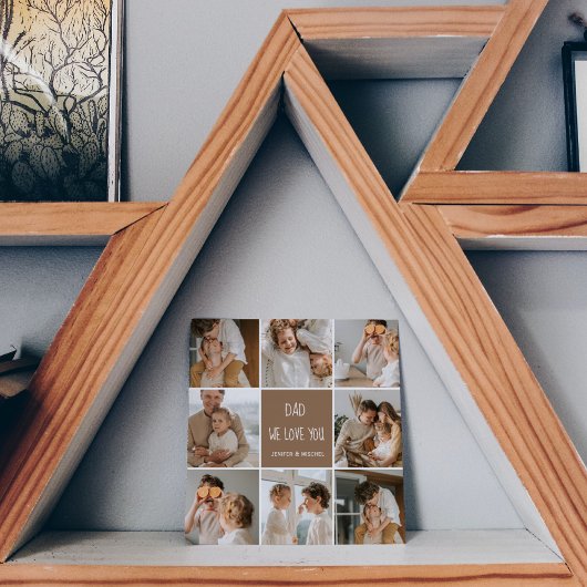 Collage Foto Pap We houden van je gelukkige vaderd