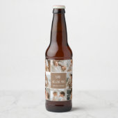 Collage Foto Pap We houden van je gelukkige vaderd Bier Etiket (Voorkant)