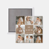 Collage Foto Pap We houden van je gelukkige vaderd Magneet (Voorkant / Achterkant)