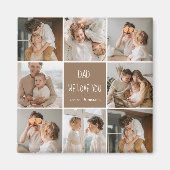 Collage Foto Pap We houden van je gelukkige vaderd Magneet (Voorkant)