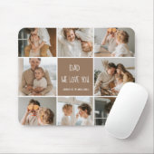 Collage Foto Pap We houden van je gelukkige vaderd Muismat (Met muis)