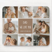Collage Foto Pap We houden van je gelukkige vaderd Muismat (Voorkant)