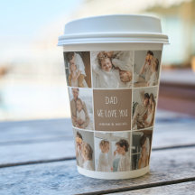 Collage Foto Pap We houden van je gelukkige vaderd