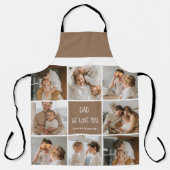 Collage Foto Pap We houden van je gelukkige vaderd Schort (Voorkant)