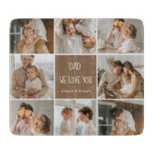 Collage Foto Pap We houden van je gelukkige vaderd Snijplank (Voorkant)