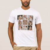Collage Foto Pap We houden van je gelukkige vaderd T-shirt (Voorkant)