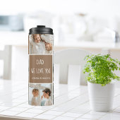 Collage Foto Pap We houden van je gelukkige vaderd Thermosbeker