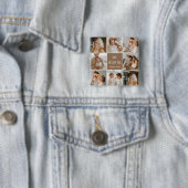 Collage Foto Pap We houden van je gelukkige vaderd Vierkante Button 5,1 Cm (In situ)
