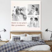 Collage Foto Pastel Roze Best Grandma Gift Canvas Afdruk (Insitu (Slaapkamer))