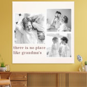 Collage Foto Pastel Roze Best Grandma Gift Canvas Afdruk (Insitu (Woonkamer))